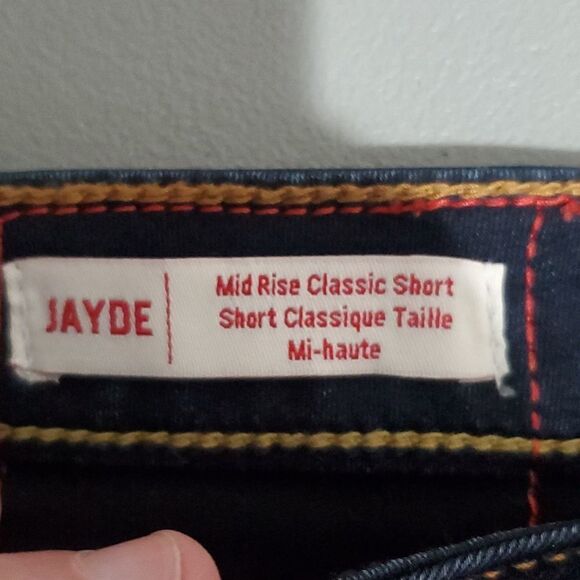 TRUE Religion dark wash 31x7 Jayde mid rise classic jean shorts - Picture 7 of 8